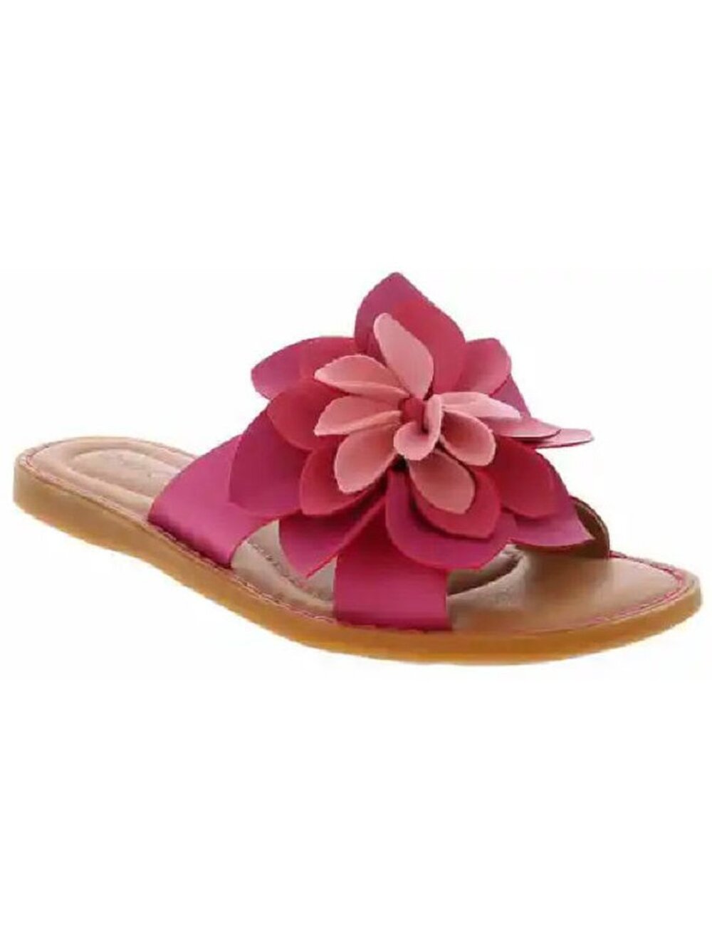 b.o.c. by Born Women's Pretty Pink Flowered Comfy Flat Slide Sandals, Size 8 Med